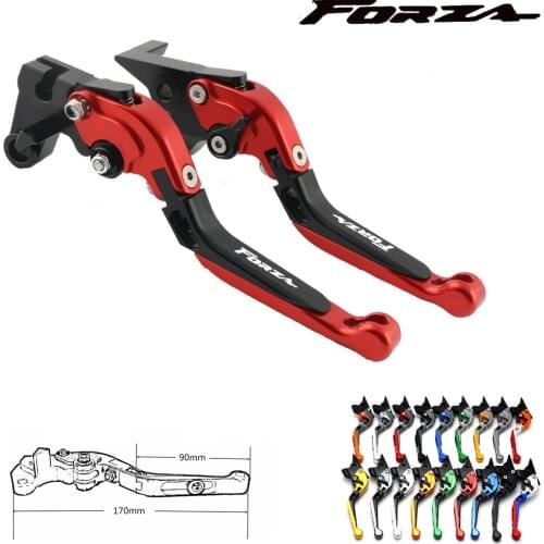 For Honda Forza300 Forza250 Forza125 2010-2019 2018 2017 CNC Motorcycle Adjustable Foldable Extended Brake Clutch Lever