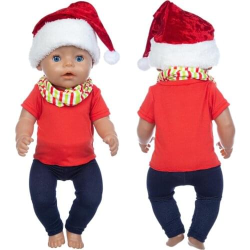 2020 New Christmas suit Doll Clothes Fit For 18inch/43cm born baby Doll clothes reborn Doll Accessories