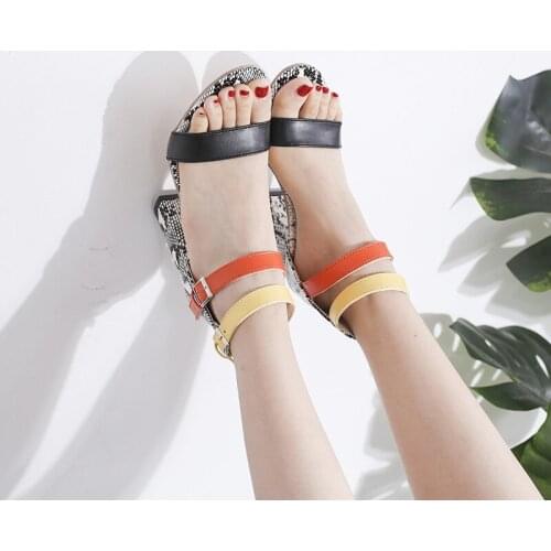 High Heels Strap Open Toe Gladiator Platform Shoes Summer Sandals Ladies Woman Big Size 43