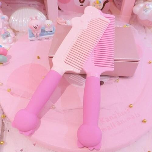 Cute Animal Bow Hair Brush Massage Comb Shower Wet Pink Hair Brush Salon Hair Styling Tools Girls