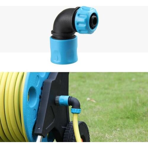 1pc 1/2" (12.5mm) ABS Garden Water Connector Soft Water Pipe Elbow Faucet Joint Garden Irrigation Hose Reel Quick Connectors