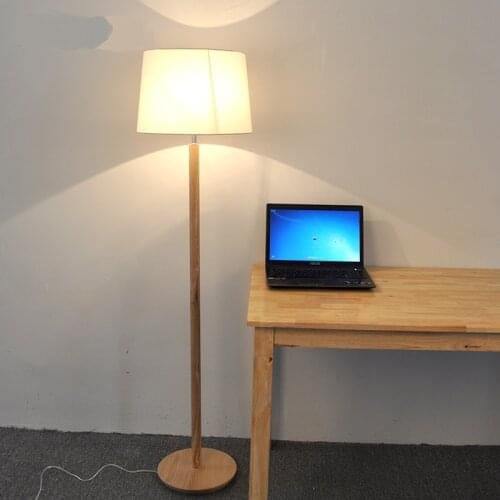 Solid Wooden floor lights for living room tatami foot standing lamp Japanese living room bedroom study bedside floor lamps ZA