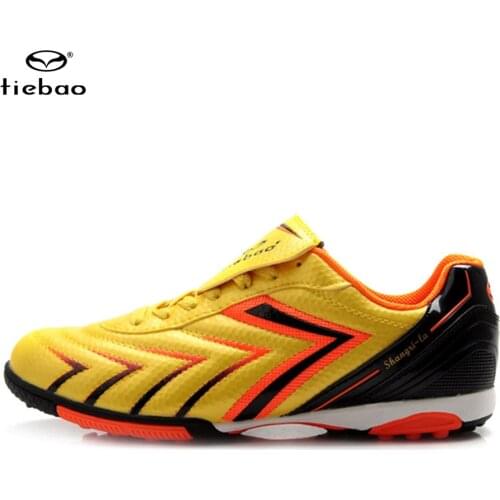 TIEBAO New Kids Football Shoes For Boys TF Soles Turf Soccer Shoes Kids Shoes Artificial Grass Football Boots children boot