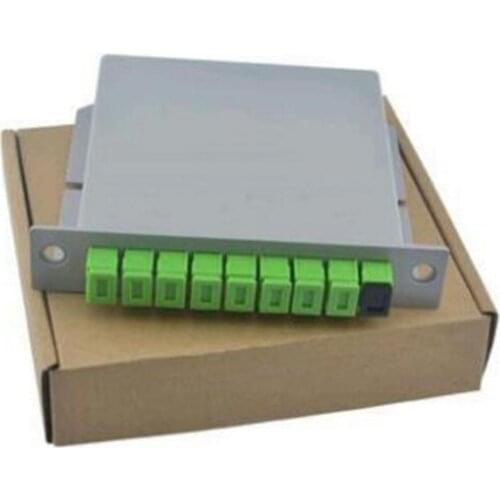 High quality FTTH SC APC 1x8 Cassette type PLC fiber Optic Splitter SC Fiber Splitter Distribution Box with SC APC Connector