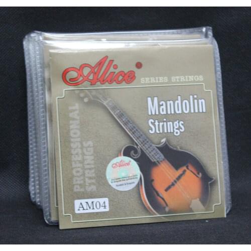10 Sets Alice AM04 Coated Copper Alloy Wound Loop End Mandolin Strings Light, 10-34