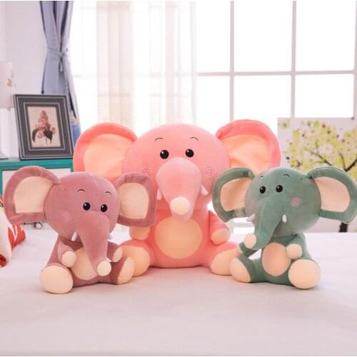 30-55cm 1Pcs Sitting Elephant Stuffed Plush Toy Big Elephant Plush Dolls for Baby Cute Pink Elephant Plush Toy Soft Toy for Kid