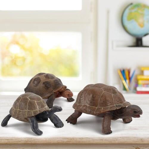 4 cm Galapagos Tortoise Turtle Model Figure Animal Toy Desktop Decoration Collectable Gift PVC Realistic Turtle Model