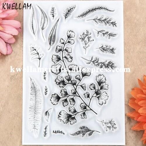 Leaves Scrapbook DIY photo cards rubber stamp clear stamp transparent stamp 11x16cm KW8122809