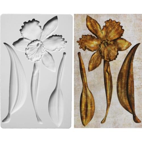 Wildflower & Leaf Silicone Mold Fondant Mould Cake Decorating Tools Chocolate Gumpaste Molds, Sugarcraft, Kitchen Gadget