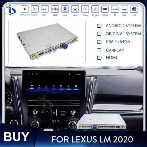 For Lexus LM LM300 2020 Android System Car Video GPS Navigation Decoding Box Multimedia Radio Video Interface Carplay