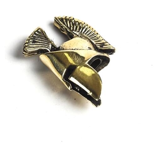 EDC Spartan Brass Knife Beads Outdoor Pocket Tool Paracord Beads Metal Skull Bracelet Accessories Knife Pendant Buckle Lanyards