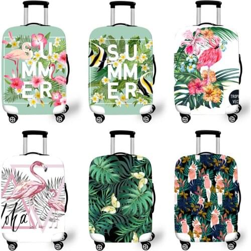 Elastic Luggage Protective Cover Case For Suitcase Protective Cover Trolley Cases Covers 3DTravel Accessories Flamingo Pattern 1