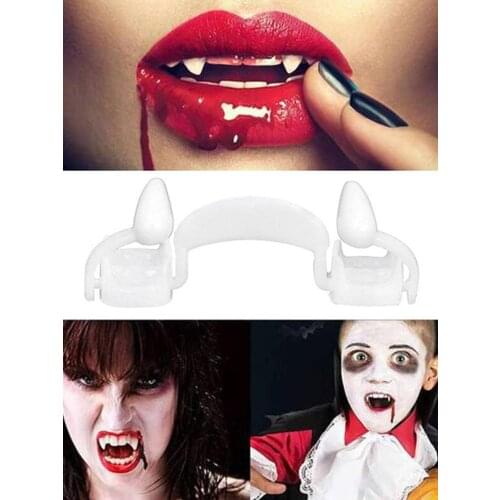 Halloween Ghost Tooth Teeth Fangs Bloody Retractable Teeth Blood Garland Banner Horror Party Event DIY Decor Dropshipping