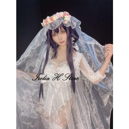 Irelia H Store IJN Azuma Azur Lane Cosplay Azuma Wedding Dress Cosplay Costume White dress female Customized