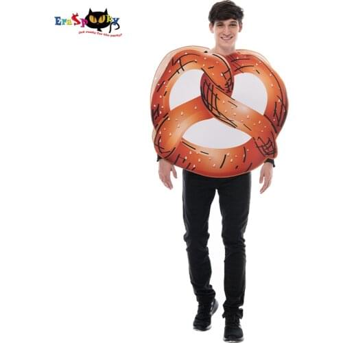Eraspooky Classic Street Food Cosplay Funny Pretzels Tunic Carnival Party Fancy Dress Halloween Costume Adult Festival Outfit