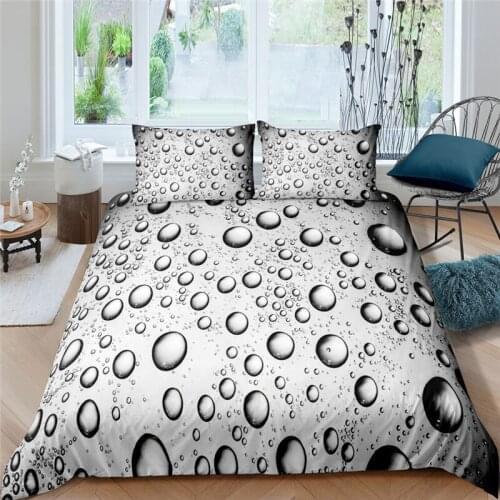Luxury 3D Water Drops Print 2/3Pcs Kids Bedding Set Comfortable Duvet Cover Pillowcase Home Textile Queen and King EU/US/AU Size