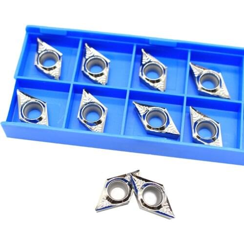 DCGT11T304 AK H01 10PCS Aluminum Cutter Blade DCGT 11T304 Insert Cutting Tool Turning Tool CNC Tools AL +TIN Alloy Wood