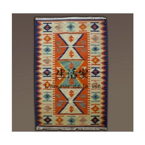 Life Home Manual Wool Kilim/ Open Lime Display Carpet / Display Window Collocation Soft Outfit / Tapestry /gc195kliyg28