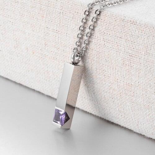 Stainless Steel Tube-Shaped Personalized Male And Female Pendant With 50cm Necklace