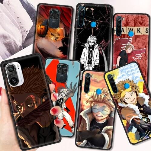 BNHA Hawks Coat Anime Shockproof Soft Cover for Redmi Note 7 8 8T 9 9S 10 Pro Luxury Case 7 7A 8 8A 9A 9C TPU Phone Case Shell