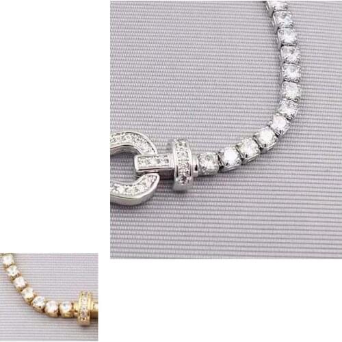 Horseshoes charm charm bracelet with AAA zircon stone 18K gold plated brand design jewelry for women men