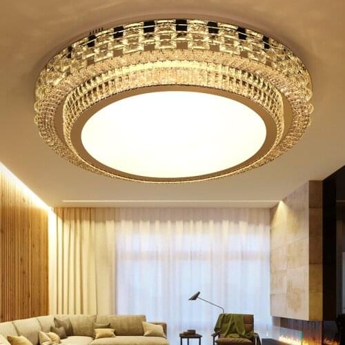 Living Room Light Simple Modern Atmosphere Home Luxury Lobby Light Creative Crystal Lighting Rectangular LED Ceiling Light lamps