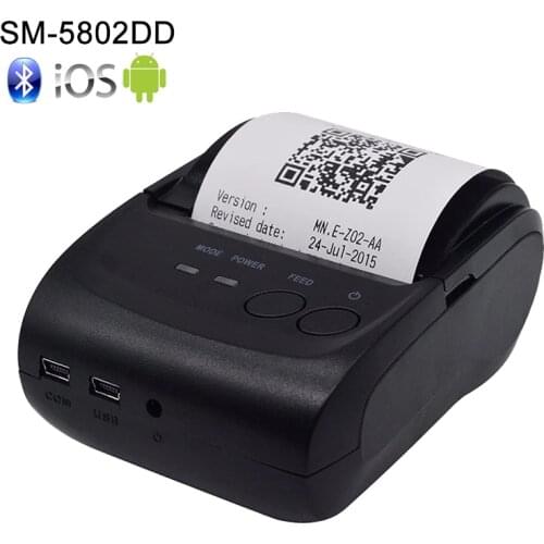 Portable 58mm Thermal Bluetooth Printer Bluetooth Receipt Printer bluetooth USB / serial port for Windows Android POS Printer