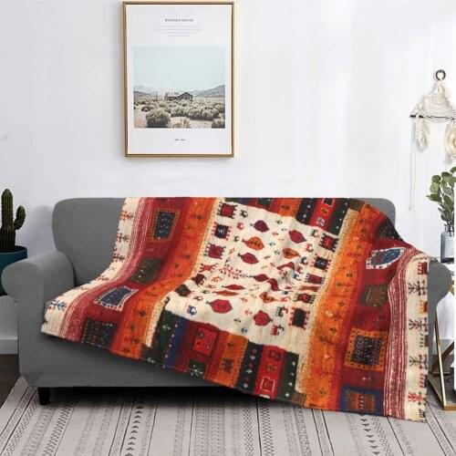 Traditional Moroccan Bohemian Artwork Blanket Fleece Spring Autumn Ultra-Soft Throw Blanket for Home Outdoor Bedspreads