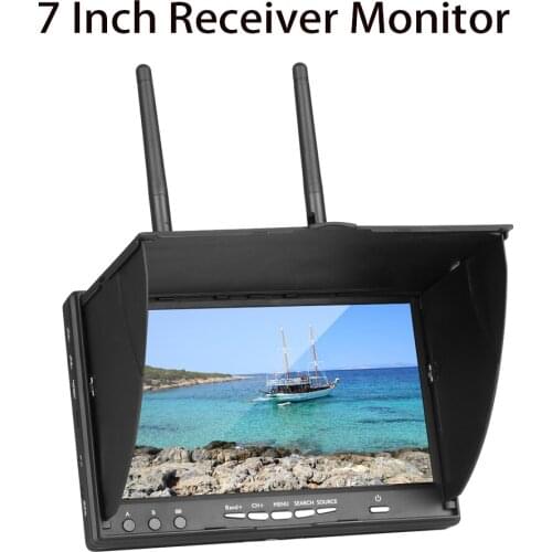 High Quality LCD5802S 5802 40CH Raceband 5.8G 7 Inch Diversity Receiver Monitor 800*480 with Build-in Battery for Quadcopter FPV