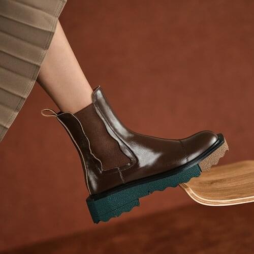 Women Shoes Slip-On Women Boots Winter Ankle Boots Zapatos De Mujer Womens Platform Heels Chunky Boots Platform Boots