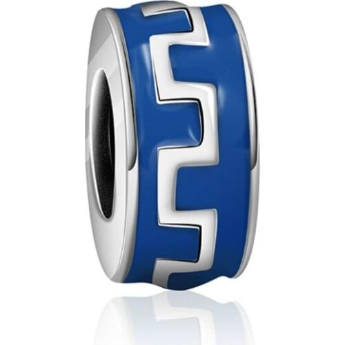 2019 NEW 100% 925 Sterling Silver Geometric Texture Spacer Beads Charm Suitable DIY Bracelet Gift Women Jewelry 2321-2340