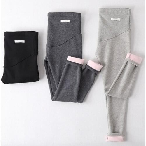Winter Velvet Pants For Pregnant Women Maternity Leggings Warm Clothes Thickening Pregnancy Trousers