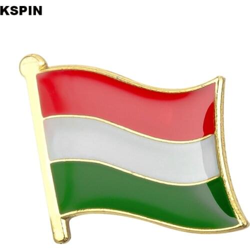 Hungary Flag Lapel Pin Badges For Clothes In Patches Rozety Papierowe Icon Backpack KS-0194