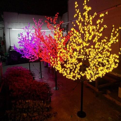 1.5M 1.8M 2M Shiny LED Cherry Blossom Christmas Tree Lighting Waterproof Garden Landscape Decoration Lamp For Home Party Decor