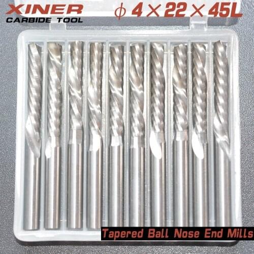 3.175-4mm,10pcs Freeshipping down cutter,solid carbide end mill cutter,acrylic milling cutter,1 flute,left end mill,PVC,MDF