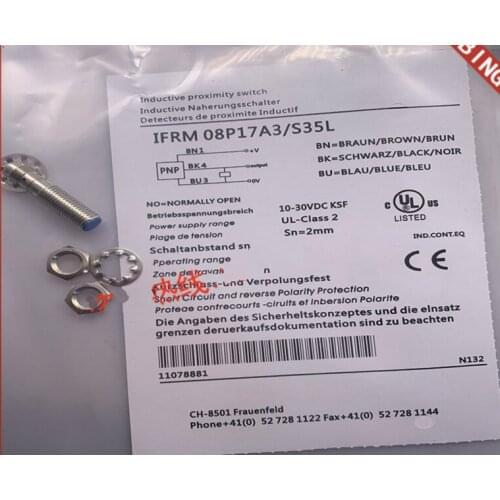 3PCS High quality Proximity switch IFRM 08P37A1/S35L IFRM 08N37A1/S35L IFRM 06N37A1/S35L IFRM 06N17G1/S35L IFRM 08P17A3/S35L