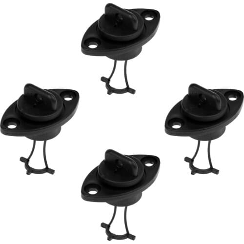 4 Pieces Plastic Universal Hull Drain Plugs Kit Thread Plug Bung Replacement for Dinghy Kayak Canoes Boat