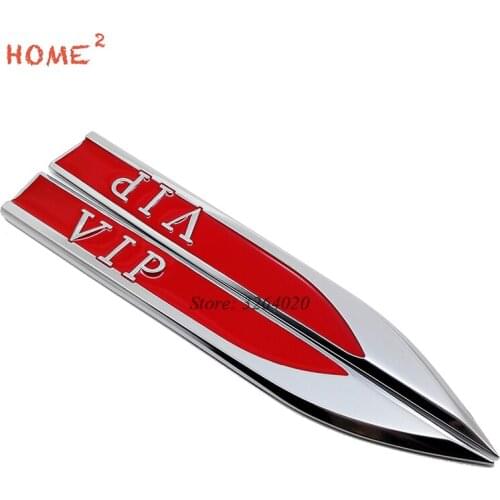 Car Styling 3D Door Stickers for VIP Logo Metal Fender Badge Emblem Decals for Mitsubishi ASX BMW E46 Ferrari LADA Subaru WRX