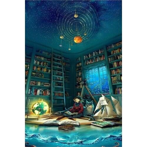 Library The paper puzzle 1000 pieces ersion jigsaw puzzle white card adult childrens educational toys