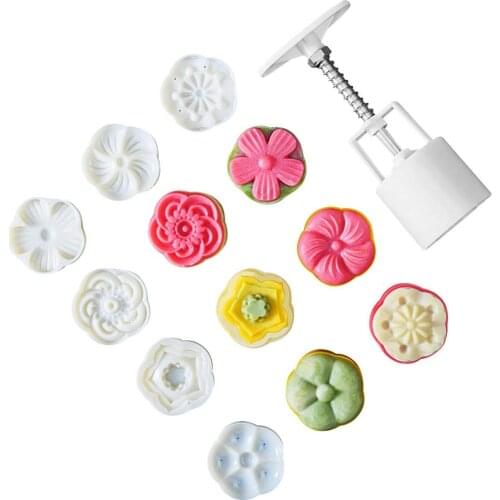 Moon Cake Mold Hand-Pressed Snowy Moon Cake Mould Hand Pressure Mooncake Maker Kitchen DIY Molds Baking Tools