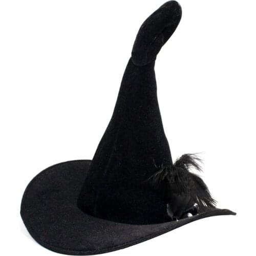 Halloween Witch Wizard Hat Party Costume Headgear Devil Cap Cosplay Props Decoration Accessories for Adult F19B
