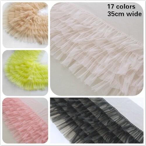 HOT Soft 5 Layers Widen Tulle Lace Seasons Sexy Ladies Girls Convenient Sewing Transparent Fluffy Skirt Hem Clothing Accessories