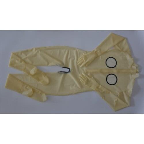 Nature Latex Men Crotchless Bodysuit Nature Transparent Rubber Costumes Open Bust Catsuit for Club Party Wear lingerie porno