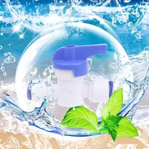 MEXI RO Water Reverse Osmosis 1/4" Inline New Ball Valve Quick Connect Shut off For Reverse Osmosis Systems