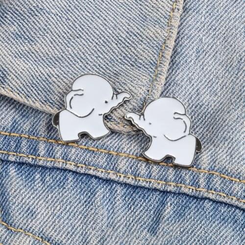 Fashion Creative Cartoon Elephant Brooch Pin Metal Cute Animal Cowboy Hat Badge Boy Girl Brooches Pins For Women Child Gifts