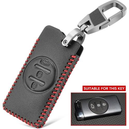 Fashion Top Layer Leather Car Key Cover Case Shell For Chery Tiggo 8 Arrizo 5 Pro Gx 5x eQ7 Chery Tiggo 7 Pro 2020 Accessories