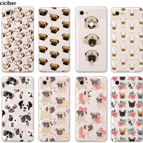Funny Pug Dog Phone Case For Google Pixel 5 4a 4 3a 3 2 XL Soft Silicone TPU Cover for Pixel 5XL 4XL 3XL 2XL Protect Back Fundas