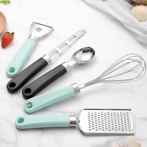 9/1Pcs Stainless Steel Kitchen Tool Set Corkscrew Ball picker Cake wheel Gourd Grater Cheese Knife Can Opener Whisk Garlic Press