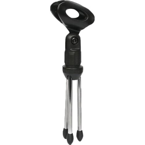 Desktop Desk Microphone Stand Foldable Tripod with Non- Feet, Durable Iron Construction