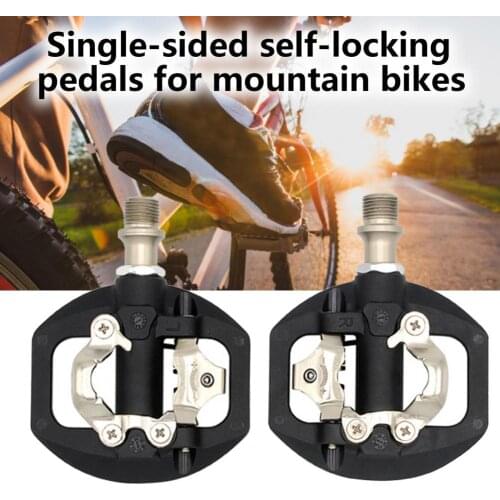 1 Set Nylon Bicycle Self-locking Pedals High-strength Adjustable Tension System SPD System Clipless Pedals for MTB Bike